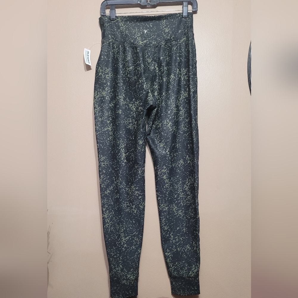 NWT Old Navy High-Waisted PowerSoft Pocket Joggers Girls Size XXL 18 Green Black - Picture 4 of 10